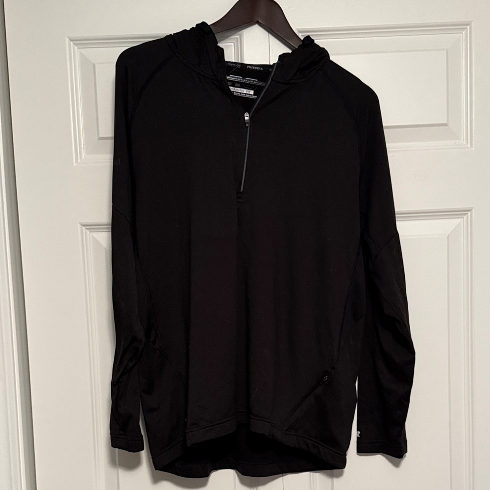 Russell Athletic Men's Black Zip-Up Sweater